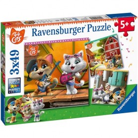 Ravensburger . 5013 - Puzzle Pz.3X49 44 Gatti 05013