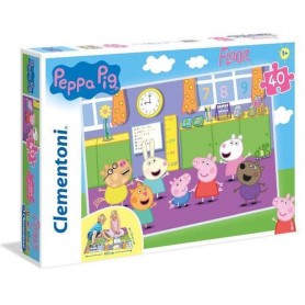 Clementoni 25458 - Puzzle Pz.40 Floor Peppa Pig 100X70Cm +3 Clementoni