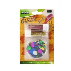 Lebez 80541 - Set Glitter + Decorazioni Colori Ass.