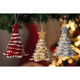 Paraspifferi natalizio con luci a led 20x90cm decorazioni assortite 