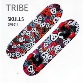 Garlando Geg-011 - Skateboard Tribe - Skulls 60X15Cm Peso Massimo 30Kg-Multistrato Di Acero