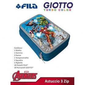 Mc Av0029 - Astuccio 3 Cerniere Avengers 195X122X63 Colori Giotto