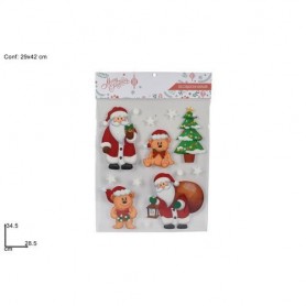 Due Esse Christmas 44422 - Sticker/Vetrofania Babbo Natale C/Orsett O Art.Wdye-1705G-1