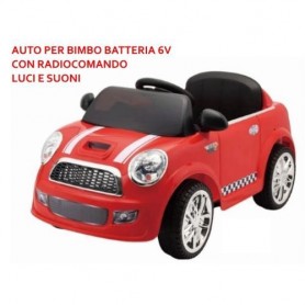 Ferrera & Ferrera . 115032 - Mini Coupe' 6V Rosso 99X50X53Cm 3+Anni Motore 15W-Presa Mp3-Luci E Suoni