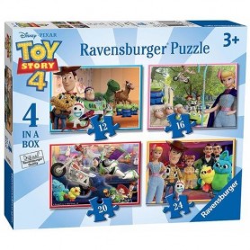 Ravensburger . 6833 - Puzzle 4 In 1 Toys Story 4