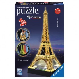 Ravensburger . 12579 - Puzzle 3D Eiffel C/Luce Ravensburger
