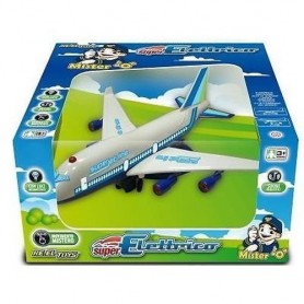 Re.El Toys 325 - Super Jet Line Mister C/Luci E Suoni 29X14X27Cm-Simulazione Decolllo/Atterr.