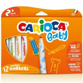Carioca S.P.A. 42814 - Carioca Baby Marker 2+ 12Pz              Scatola In Cartone C/Appendino