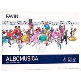 Cartotecnica Favini 138445 - Albomusica 80 6 Pent. F8 D5 17X24
