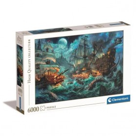 Clementoni 36530 - Puzzle Pz.6000 Pirates Battle Hqc