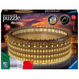 Ravensburger . 11148 - Puzzle 3D Maxi Colosseo Night Edition
